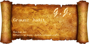 Grausz Judit névjegykártya